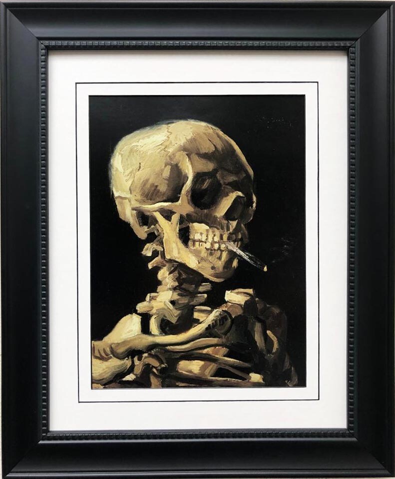van gogh head of a skeleton with burning cigarette Vincent Van Gogh 
