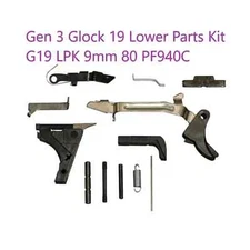 Glock 19 LPK Poly Trigger Kit Both Extended Releases & Slide Lock For G19 G 19 F