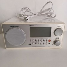 Sangean WR-2 RDS FM/AM Digital Radio Receiver Table Top White/Cream, Tested