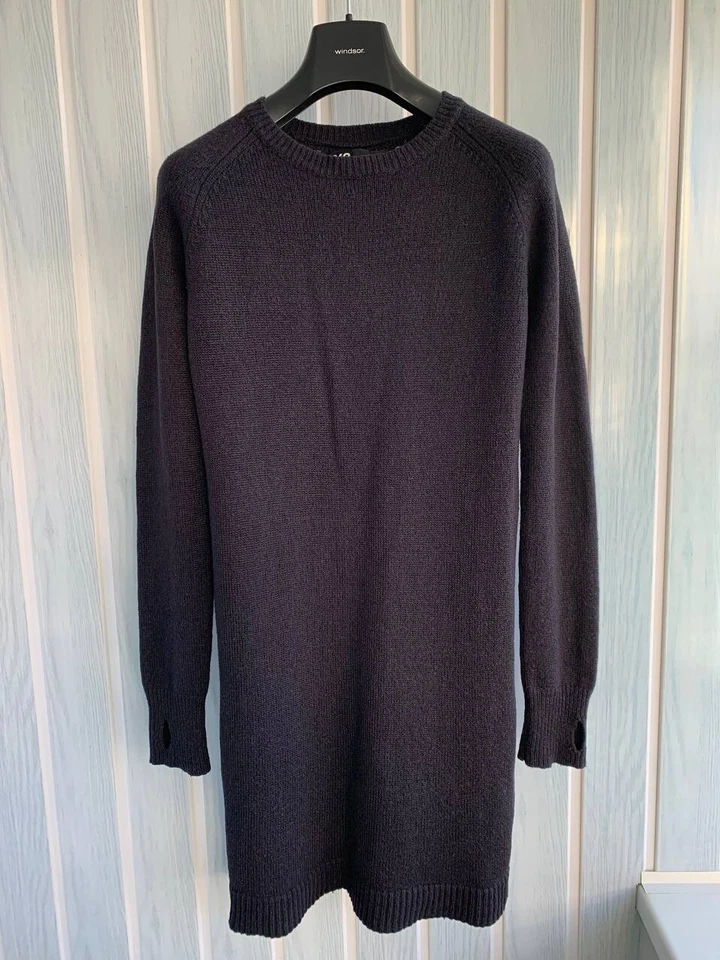 Adidas x Y-3 Yohji Yamamoto 2010 Black Wool & Polyamid Geometric Dress SIze L - Image 2 of 4