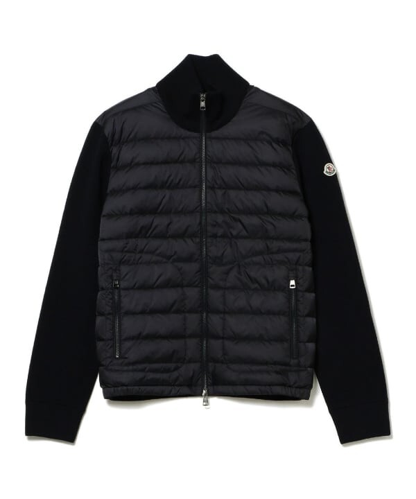 モンクレール☆ダウン&カーディガン ASK availability First) BEAMS MONCLER / Knit x nylon down
