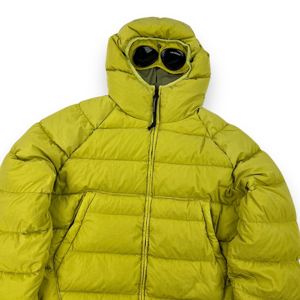 ジャケット・アウター C.P. Company Eco-Chrome R Goggle Jacket C.P. Company Eco Chrome-R Lime Goggle Down Jacket | eBay