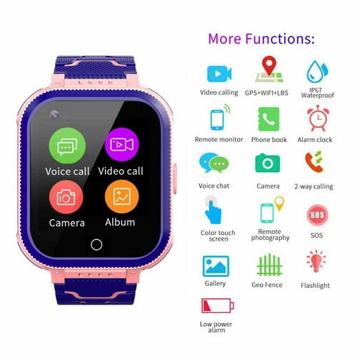 Dziecięcy zegarek na telefon Smartwatch GPS LBS 4G Zegarek SOS SIM Wodoodporny Dziecięcy Zegarek na rękę - Zdjęcie 11 z 24