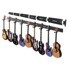 Guitar Wall Mount Hangers for Multiple Guitars, Holds 10 Basses, Premium Alum...