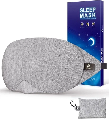 Mavogel Cotton Sleep Eye Mask - Updated Design Light Blocking with Adjustable No