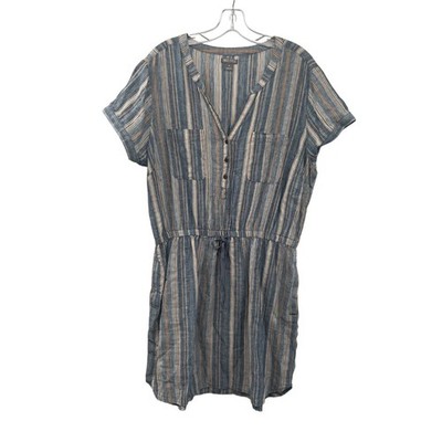 Falls Creek Womens Striped Shift Dress Short Sleeve Belted Size XL Blue/Multi | eBay Falls Creek Womens Striped Shift Dress Short Sleeve Belted Size XL Blue/Multi | eBay