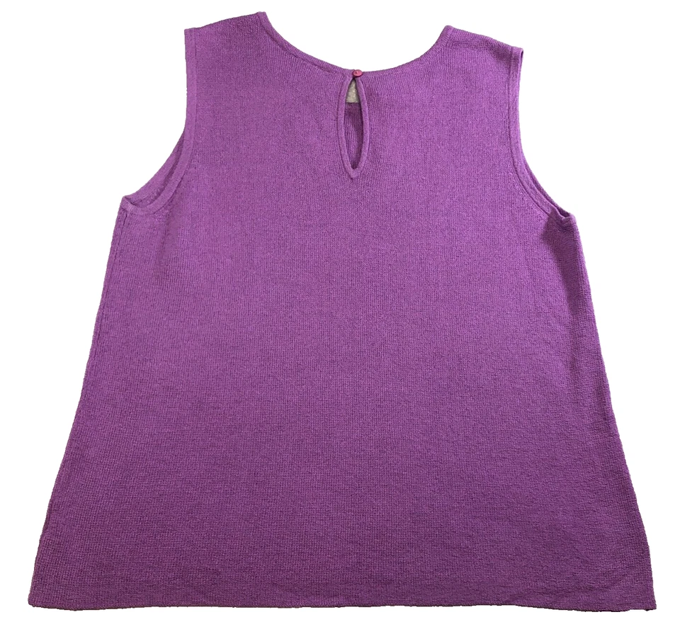 Top Venezia Jeans Mujer Sin Mangas Mezcla Acrílico Talla 14/16 Púrpura Nuevo con Etiquetas Foto 3 de 4