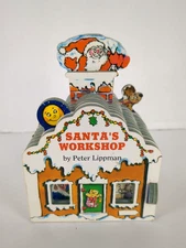 Vintage 1993 Santa's Workshop by Peter Lippman Board Book Christmas Fold Out