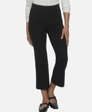 Felina Women's Tummy Control Pull-On Kick Crop Pant, Black, XL