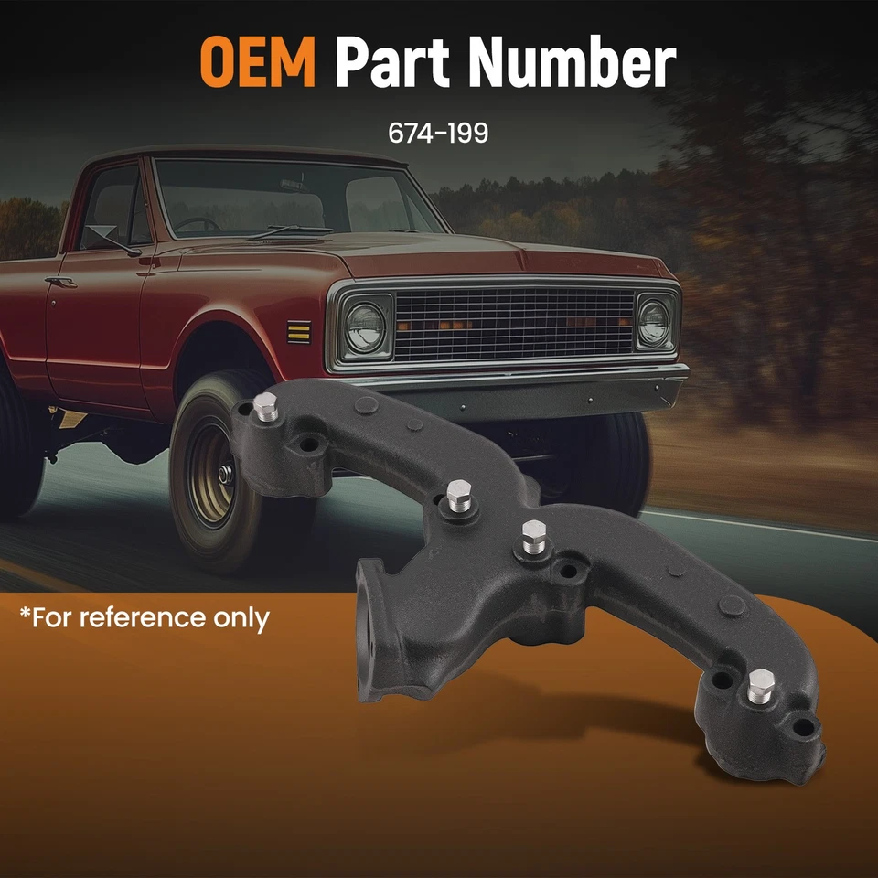 Cast Iron Exhaust System for GMC C15/C25/C35 Truck V8 5.0L/5.7L 1969-72 674-199 Foto 2 de 4