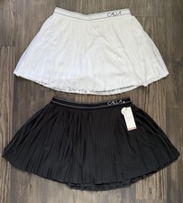 2 PC Calia Size L NWT Skort High Rise Tennis Athletic Skirt Black and White Mesh