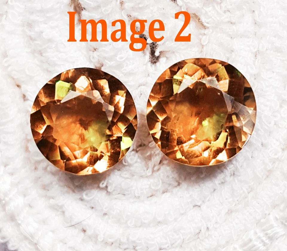 Alexandrite Color Changing Pair 9 To 11 Ct Loose Gemstone Round Certified RL162 - Image 2 of 4