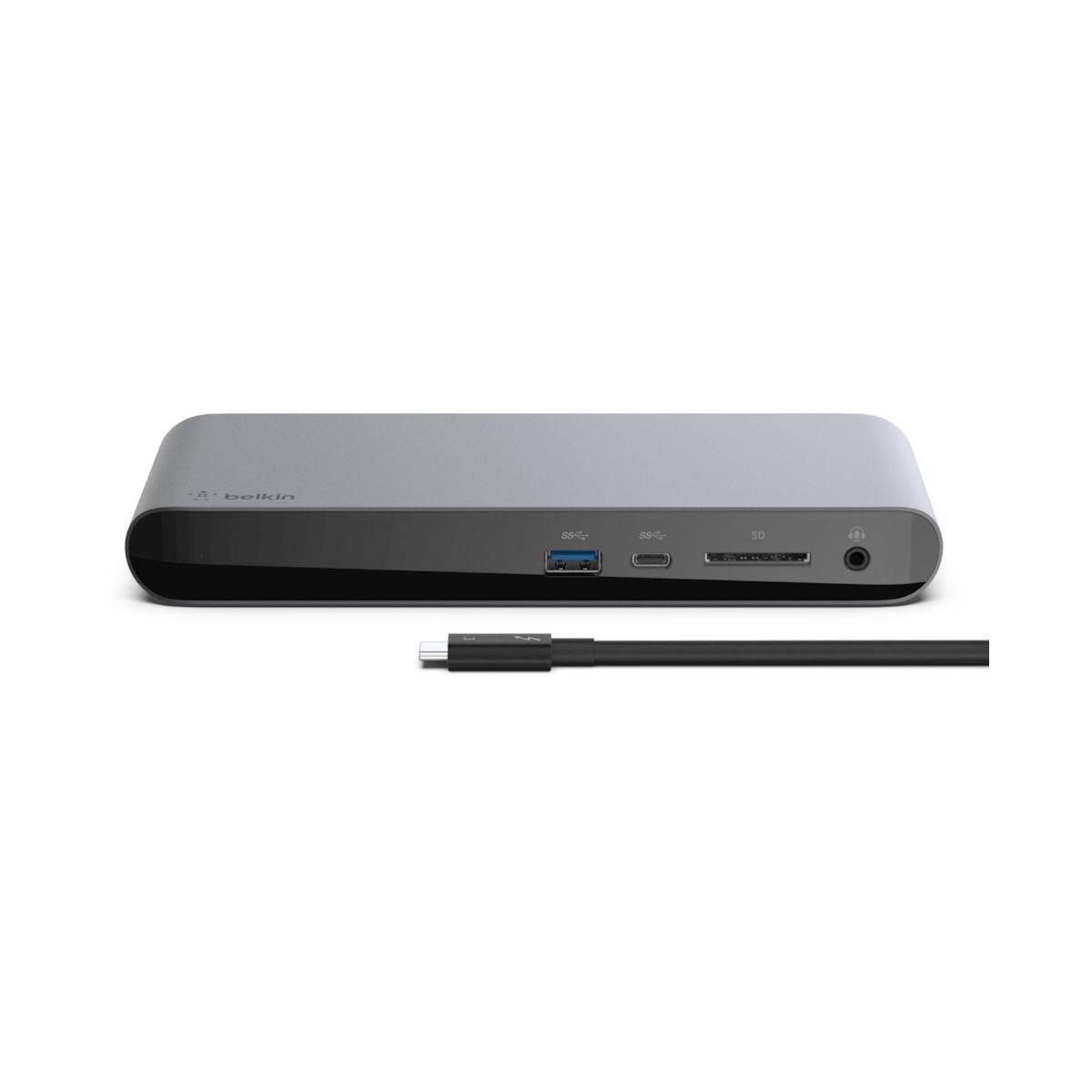 Belkin Thunderbolt 3 Dock Pro - Station d'accueil complète gris sidéral avec double DisplayPort