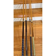 4 vintage POOL table CUE sticks BILLIARDS Spa...