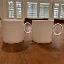 Thomas Rosenthal Group Germany Mug Cup Loft White Cups Mugs Porcelain Set Of 2