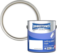 Johnstone's Ceiling Paint - Pure Brilliant White - 2.5L
