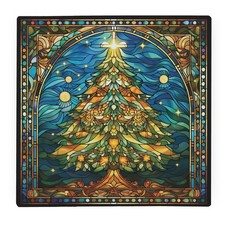 Stained Glass Kitchen Gifts - Christmas Tree Glass Worktop Protector/Trivet