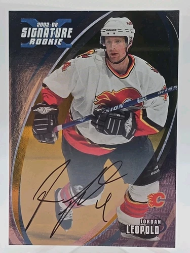 2002-03 JORDAN LEOPOLD RC AUTO ITG BE A PLAYER GOLD SIGNATURE X ROOKIE AUTOGRAPH