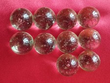 Vintage Small Glass Marbles with Air Bubbles. Collectibles. Set of 10 pcs