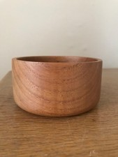 Small Mid Century Scandi Style Turned Wooden Bowl By Dennis French Vgc 10cm Diam
