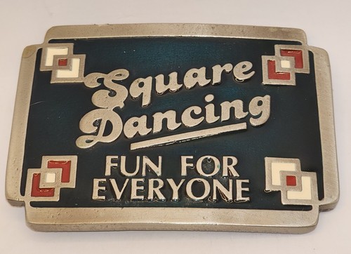 VINTAGE BELT BUCKLE-----SQUARE DANCING---FUN FOR EVERYONE