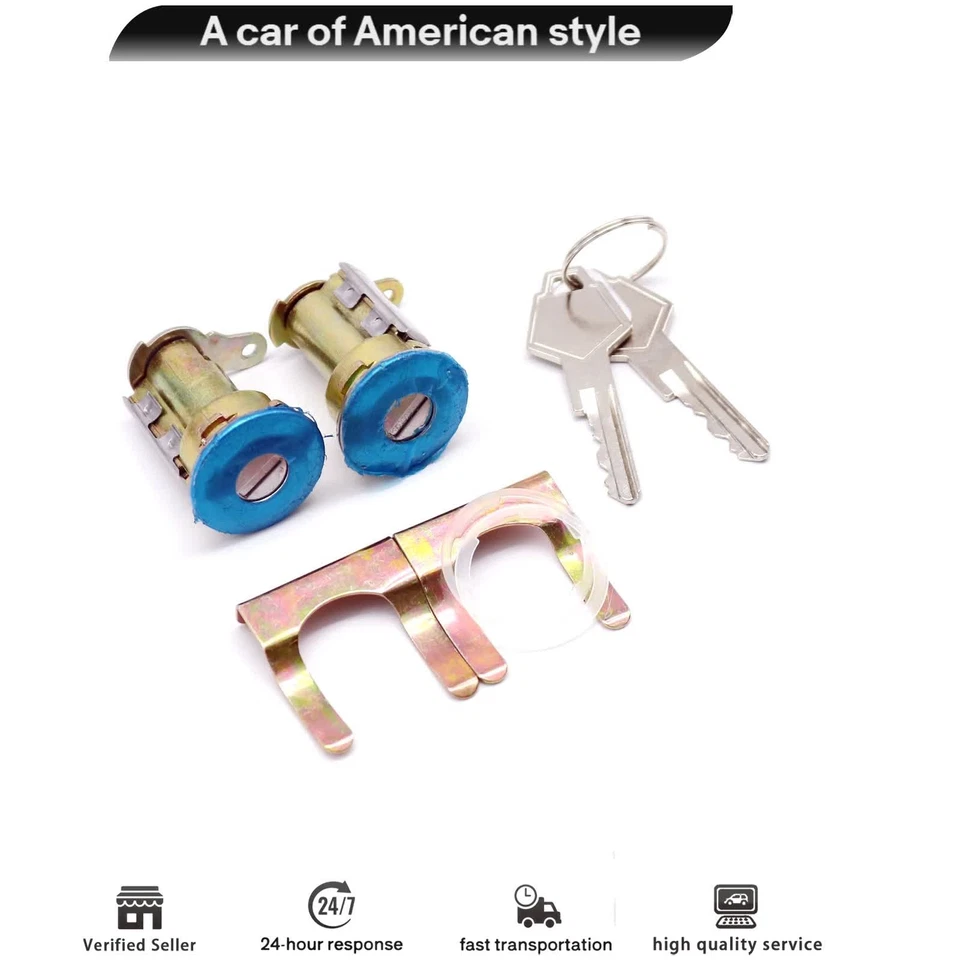 Nuevo cilindro de bloqueo de puerta con llave de 2 piezas para camioneta Dodge D100 D200 D300 1968-1974 Foto 2 de 4