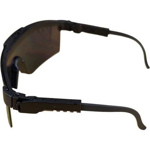 Pit Viper Black Sunglasses Rainbow Red Orange Fire Lens Shield Mog - Picture 7 of 12