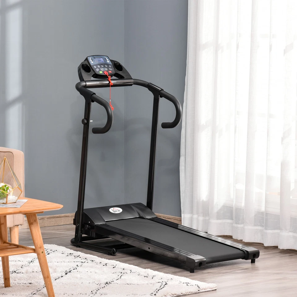 HOMCOM Tapis Roulant Elettrico Pieghevole con Display Velocità 0.8-10km/h 500W - Immagine 2 di 4