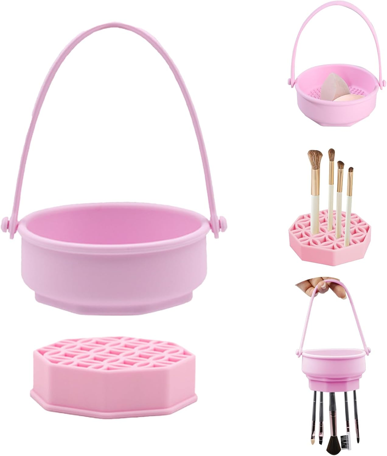 3 in 1 Makeup Brush Cleaner, Silicone Makeup Brushes Cleaner, Make up Brush Clea