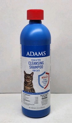 Adams Flea & Tick Cleansing Shampoo For Cats ~ Kill Fleas Fleas Eggs Ticks Lice