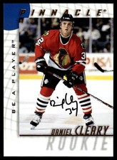 1997-98 Pinnacle Be a Player Autographs Daniel Cleary Auto Chicago Blackhawks