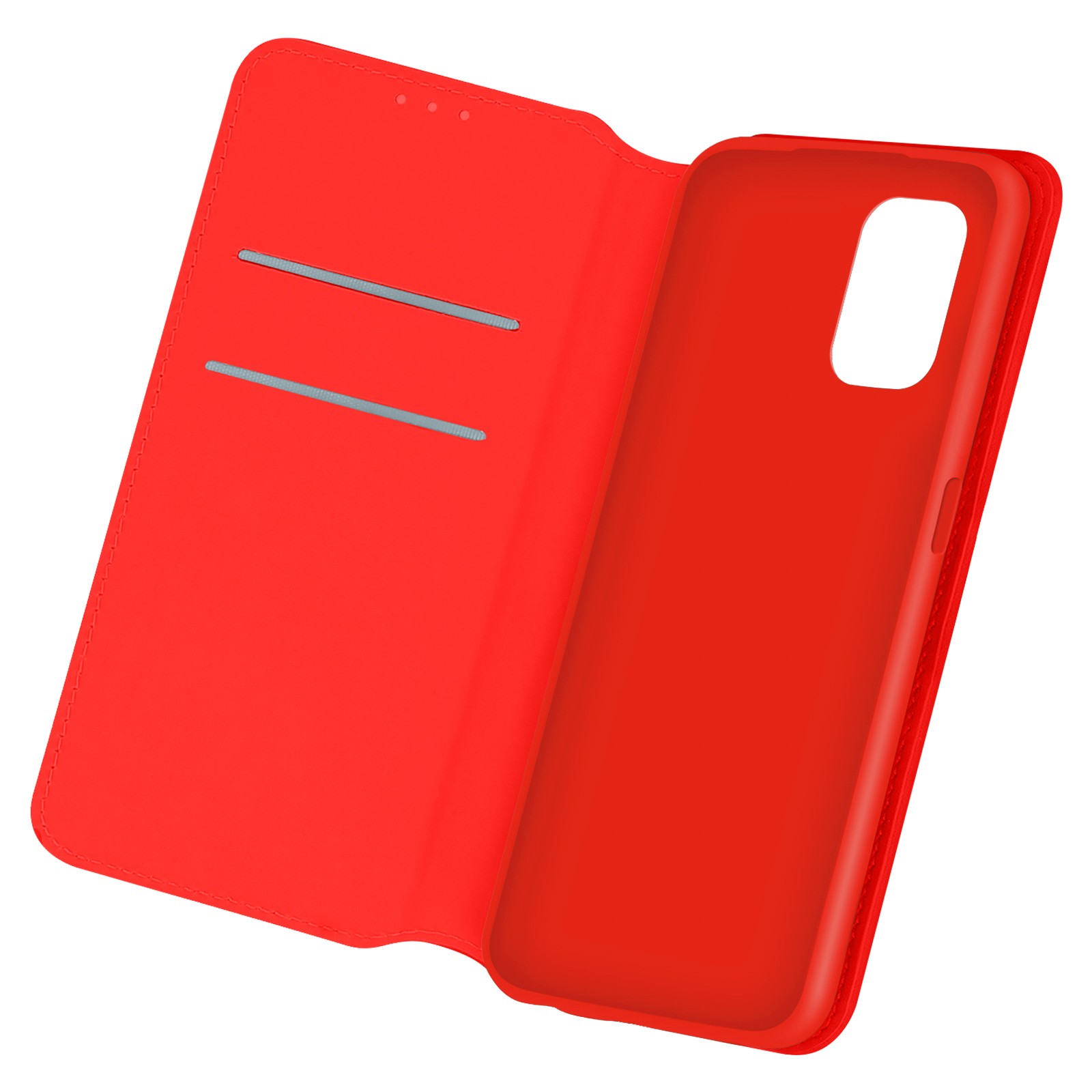 Coque Xiaomi Redmi Note 10 portefeuille rouge en similicuir avec clapet magnétique