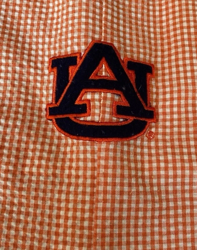 Auburn University Sara Lynn Toggs Naranja Guinga Bordada Jon Jon Corto Alto Foto 4 de 4