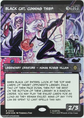 MTG: Spider-Man - Black Cat, Cunning Thief - Borderless Foil