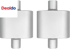 Performance Universal Aluminized Steel Single Chamber Muffler 2-Pack, 2.25" Inle