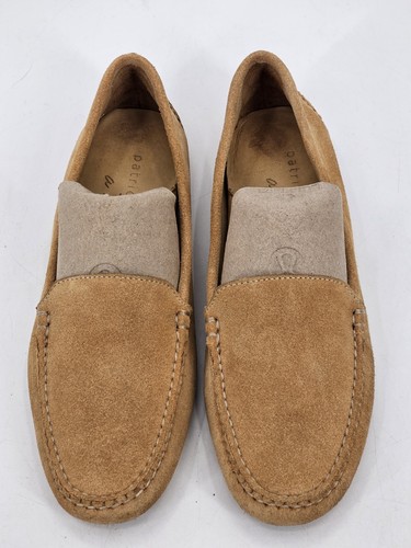 PATRICIA GREEN A MANO Camel Brown Suede Leather Driving Mocs Loafers 7M - Picture 2 of 9