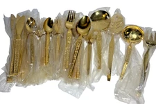 Vintage Elegant Cosmos 23k Vermeil Gold Flatware Set Serving 8 – 54 Piece