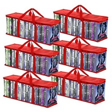6 Pack DVD Storage Bags Hold up to 240 DVDs 40 Each Bag , Water Resistant