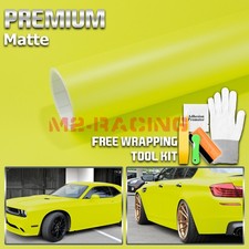 Matte Colors Lime Green Vinyl Wrap Auto Car Sticker Decal Film Sheet Air Release