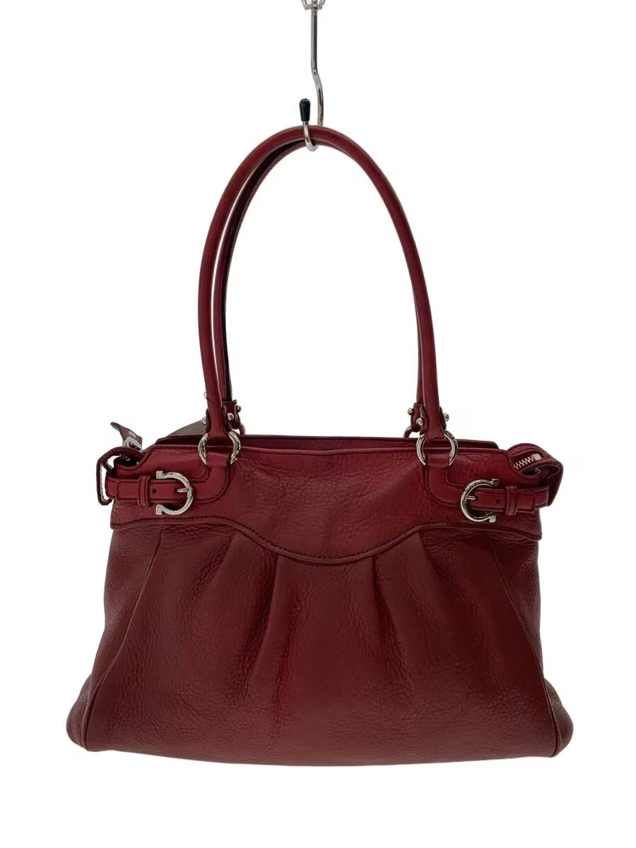Salvatore Ferragamo discolored leather handbag, red, a492