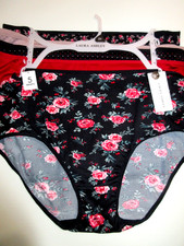 Laura Ashley 5-Pair BRIEF Underwear Panty Floral Polyester Womens Plus 2X