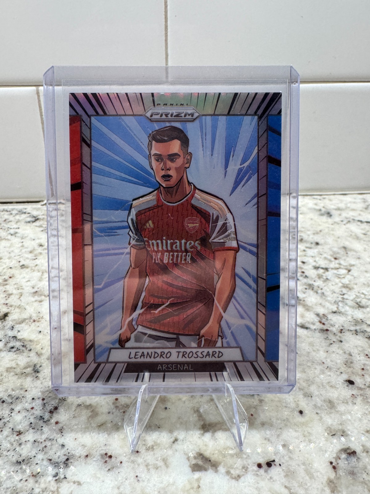 2023-24 Prizm EPL Leandro Trossard Manga Case Hit SSP Arsenal