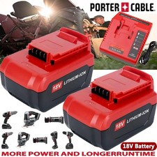 2Pack 18 Volt 8.0Ah Battery for Porter Cable 18V PC18BLX PC18BL OR Charger