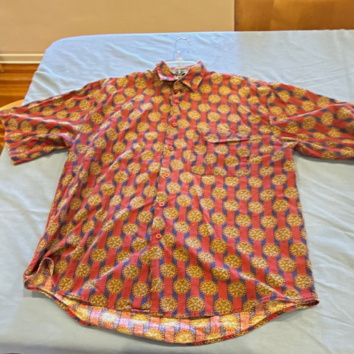 Perry Ellis, Vintage America Perry Ellis men’s Large Cotton Short Sleeve Button-Down