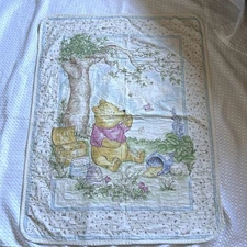 Vintage Disney Classic Winnie the Pooh Calliope Crib Blanket 34 X 44