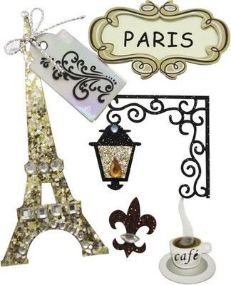 Rayher Paris selbstklebende Sticker Verzierungen Karten Scrapbooking Basteln