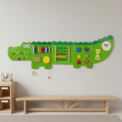 3 Pieces Wall Mounted Interactive Board Early Learning for Classroom
