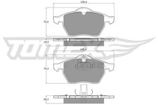 TOMEX brakes Bremsbeläge Satz Vorne Bremsklötze für OPEL Astra G CC (T98) TX