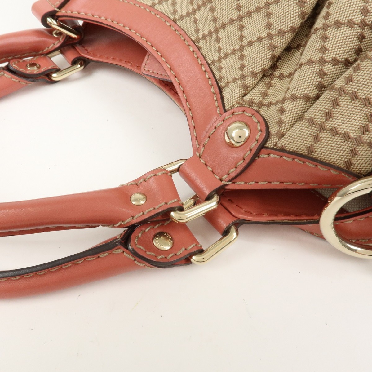 4/1 とさ LEATHER TYPE-2 GUCCI Diamante Sukey Interlocking G Tote Bag Hand Bag 211944