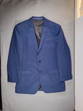 Zara Blazer Jacket Mens Size 38 Blue Lined Casual Long Sleeve Single Breasted